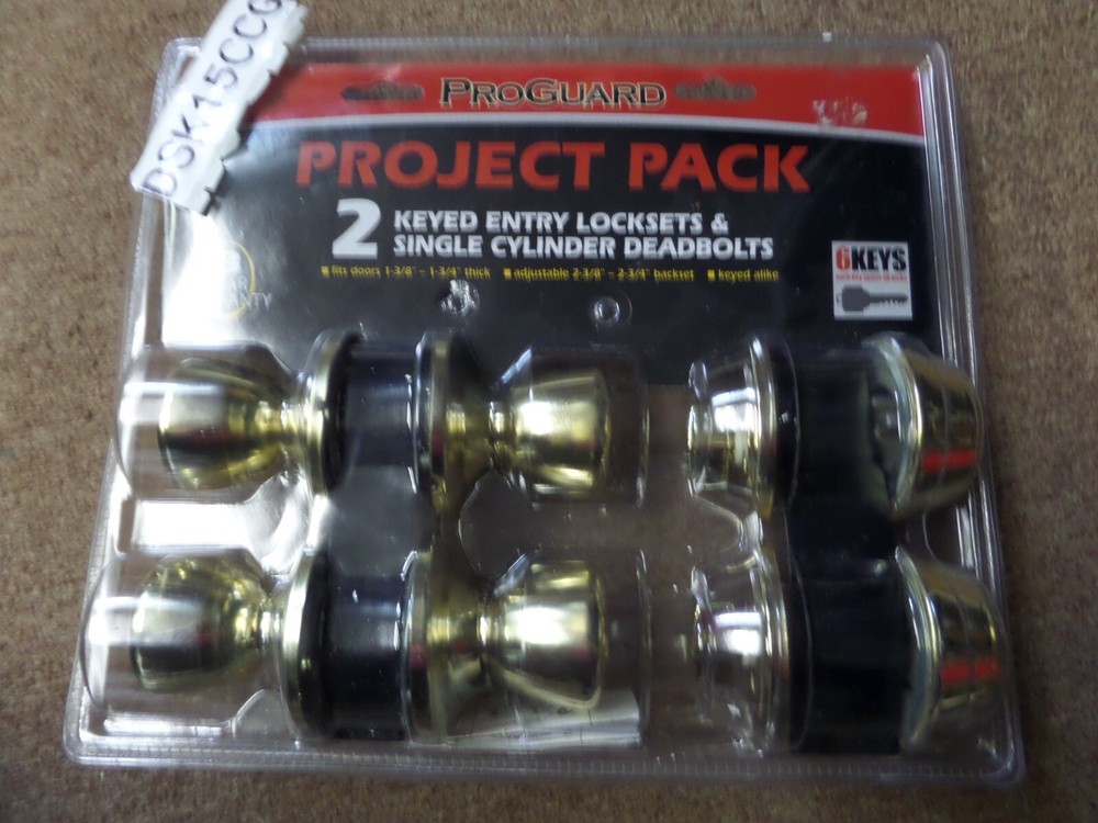 Proguard Project Pack Polished Brass Combo Lockset