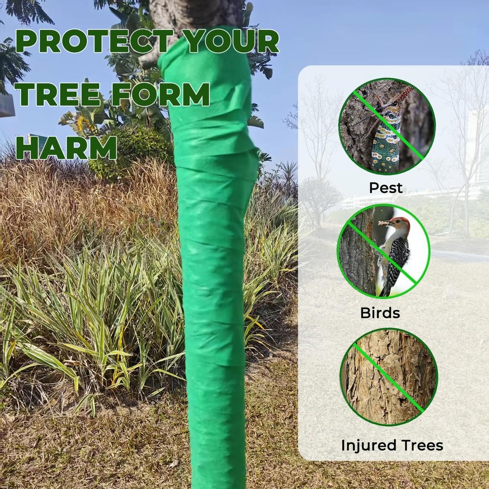 Yeeyeah 3”x 150’Tree bark Protector, Trunk Protector - 3" x 150', Green
