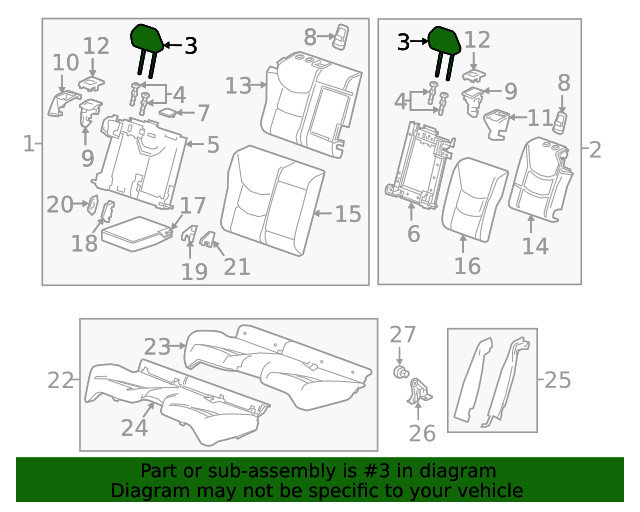 Genuine GM Headrest 84394603