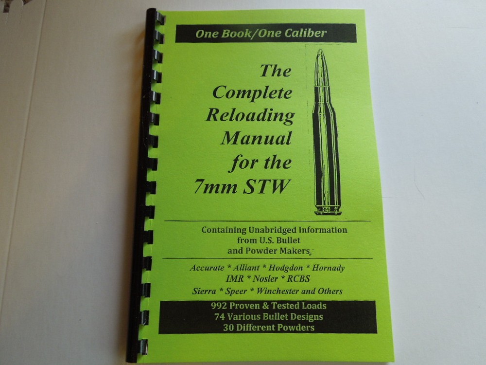 7mm STW  The Complete Reloading Manual Load Books Latest Version
