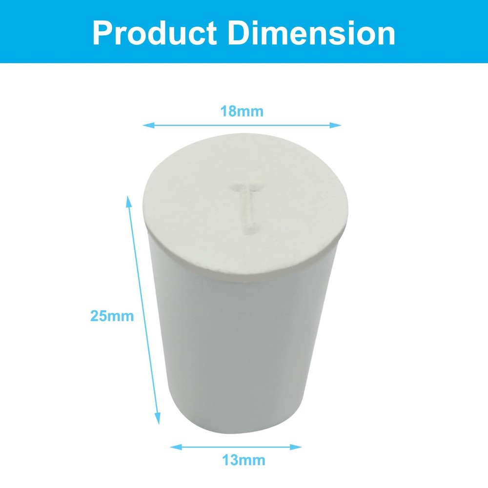 10 Pcs White Solid Rubber Stoppers 1# Tapered Lab Bungs Solid Rubber Stoppers...