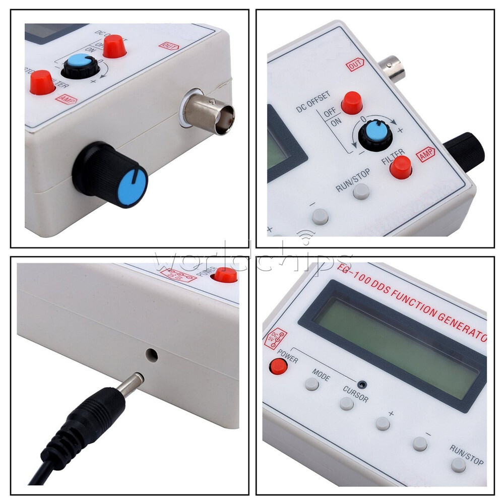 DDS Function Signal Generator Module 1HZ-500KHz Sine + Square Wave + Case FG-100