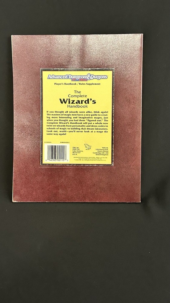 Advanced Dungeons & Dragons 2nd Edition Supplement Complete Wizard's Handbook