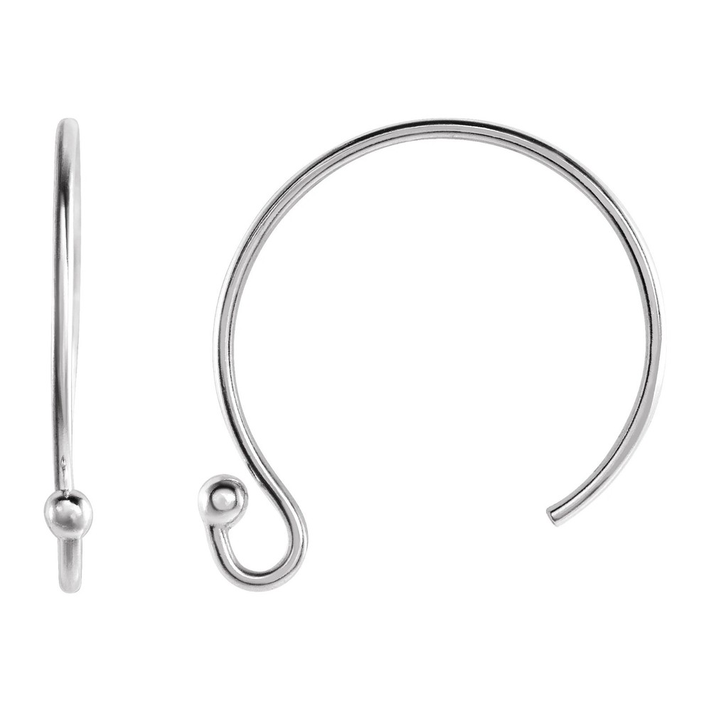 Sterling Silver Circle Wire Earring Top