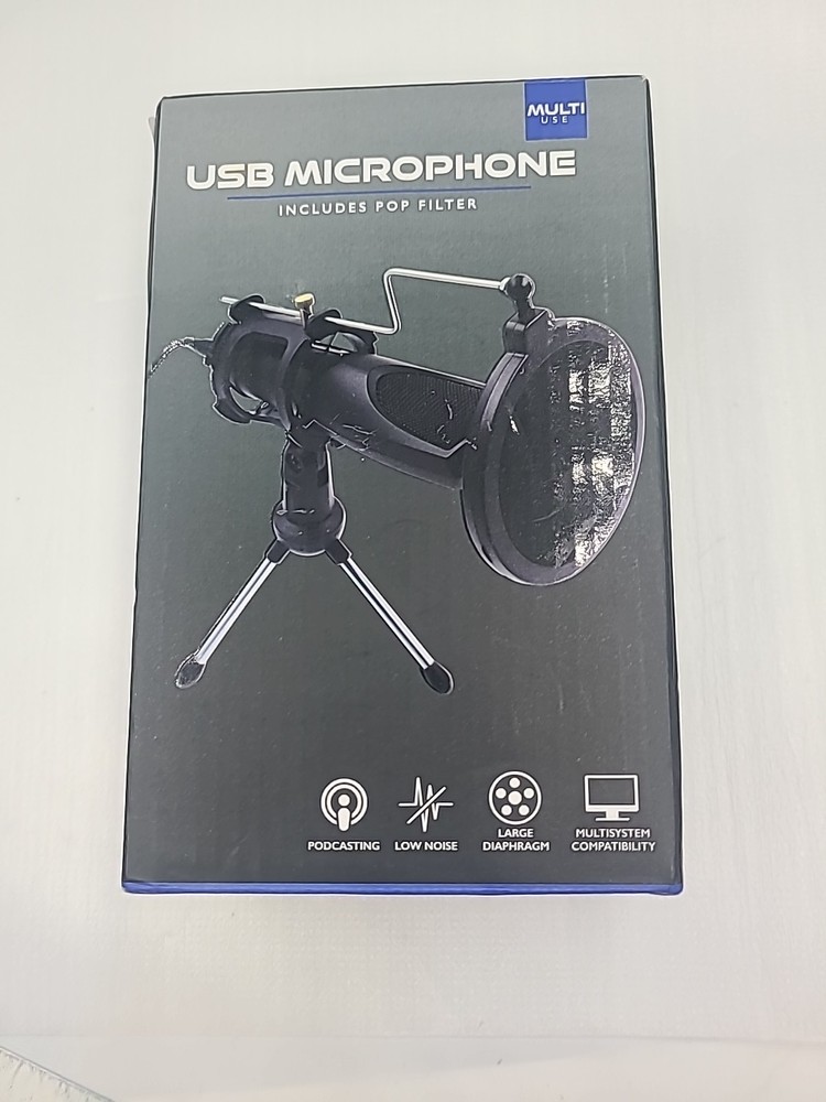 Portable USB Microphone with Special Pop Filter Included