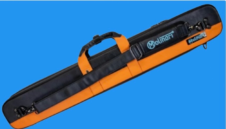MOLINARI CUE CASE SOFT 2x4 BLACK / ORANGE
