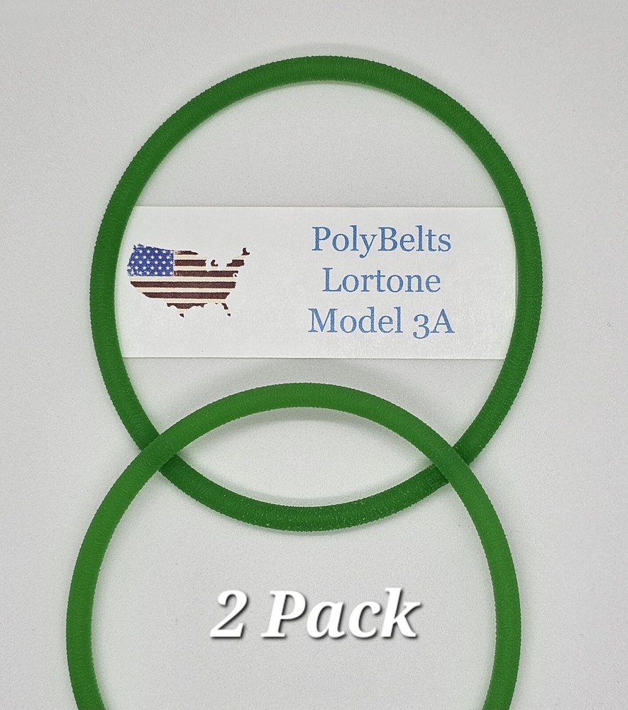 Lortone Model 3A Replacement Belts. 2 Pack. Polyurethane.