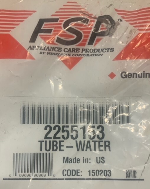 Whirlpool Water Tube WP2255153