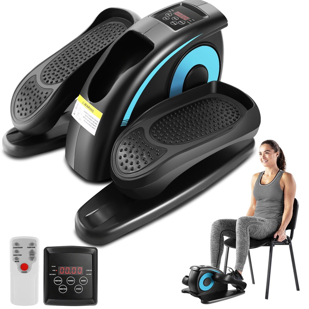 Under Desk Elliptical Machine Electric Seated Leg Exerciser w/LCD Remote Control