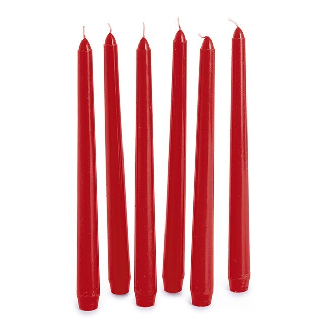 Taper Dinner Candle 25cm Dripless Burn time is approx. 7-8 hours- 6 Pack