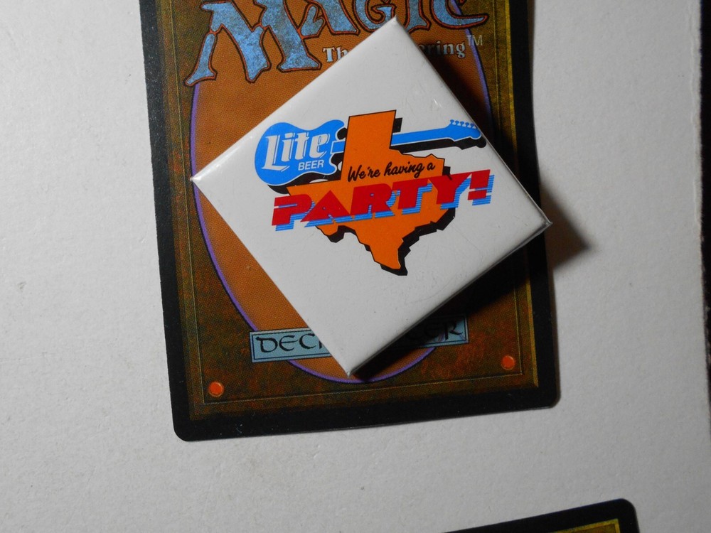 1-3/4" Lite Beer Texas Party beer cello pinback button