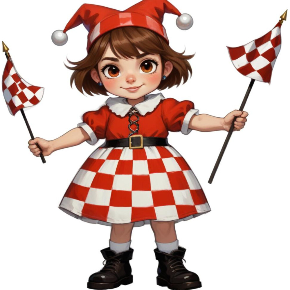 30 Custom Little Red Jester Personalized Address Labels