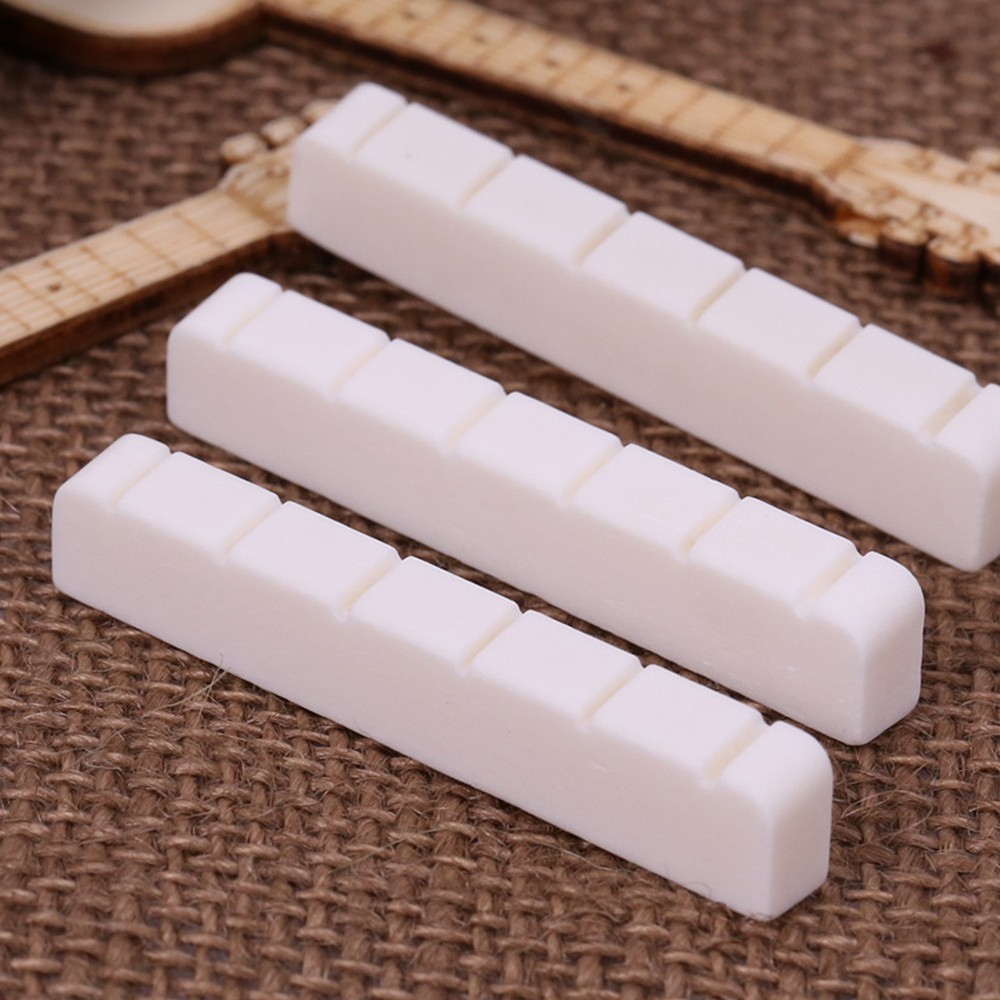 6 String Bone Classical Guitar Bridge Saddle And Nut Replacement Parts 80mm/52mm