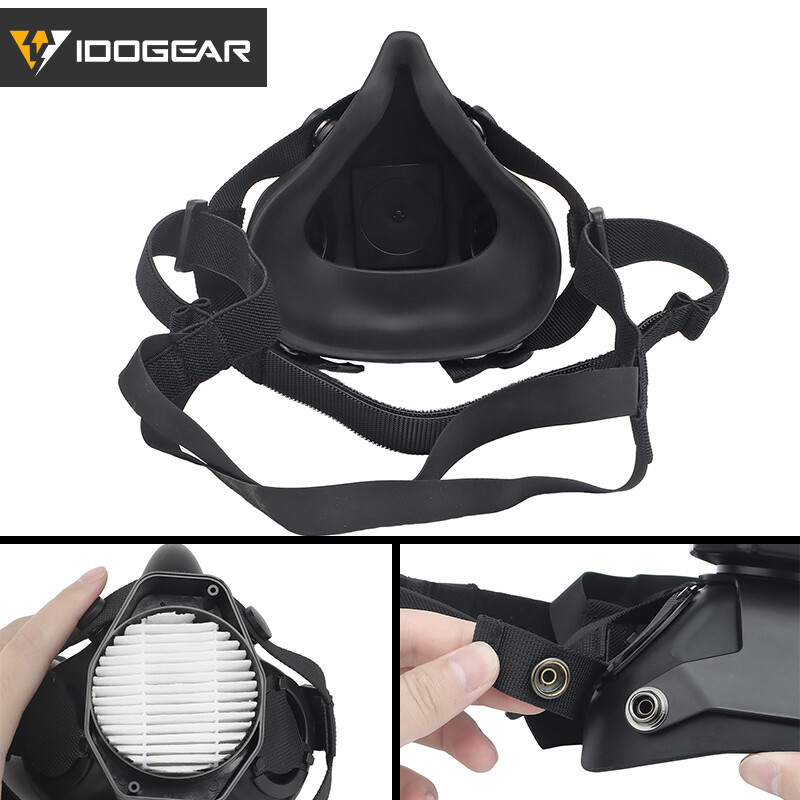 IDOGEAR Tactical Respirator Half Face Mask Airsoft Mask Multi Function Military