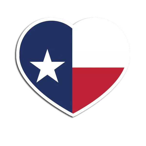 Texas Heart Sticker Decal