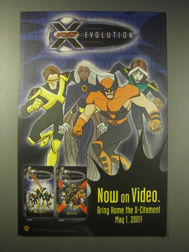 2001 X-Men Evolution Videos Advertisement - Bring Home the X-Citement