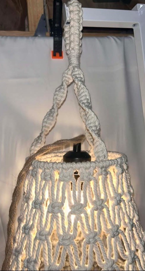 Boho Macrame Hanging 3 Tier Shelf Neutral Decor