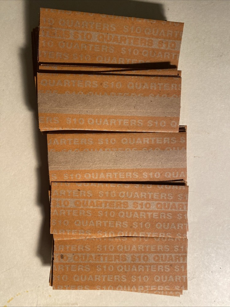 100 Quarter Coin Wrappers