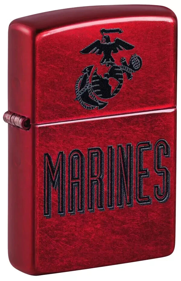 Gorgeous Candy Apple Red Marines   Zippo Lighter