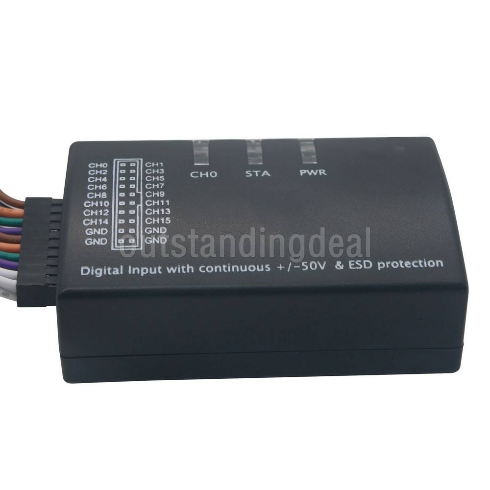 Mini 16 Logic Analyzer USB 100M Max Sample Rate 16CH Version 1.1.34 US SHIP