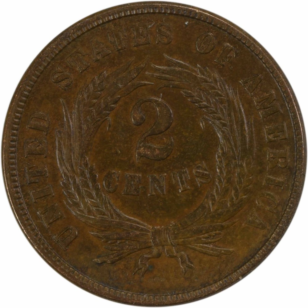 1865 Two Cent Piece AU Uncertified #159