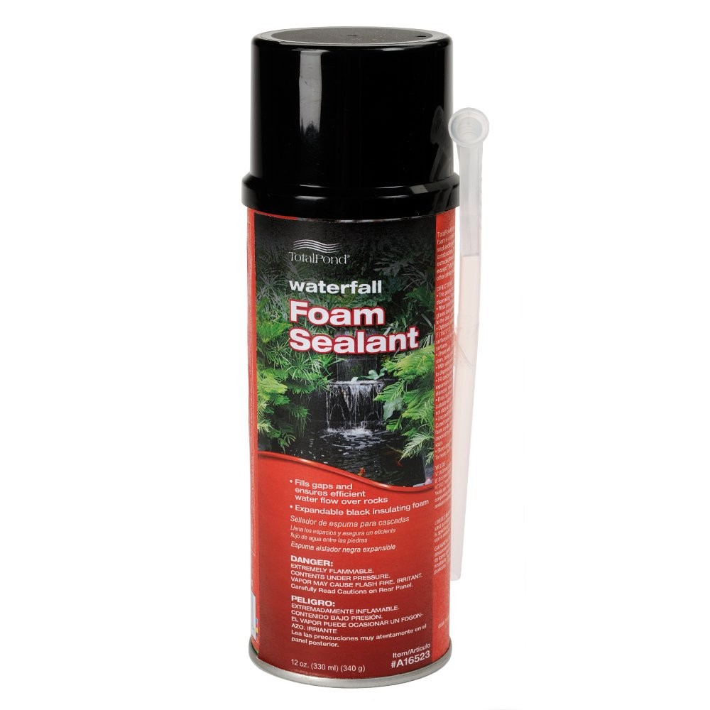 TotalPond Waterfall Foam Height : 8.13 Width : 2.75 Depth : 2.75, Black