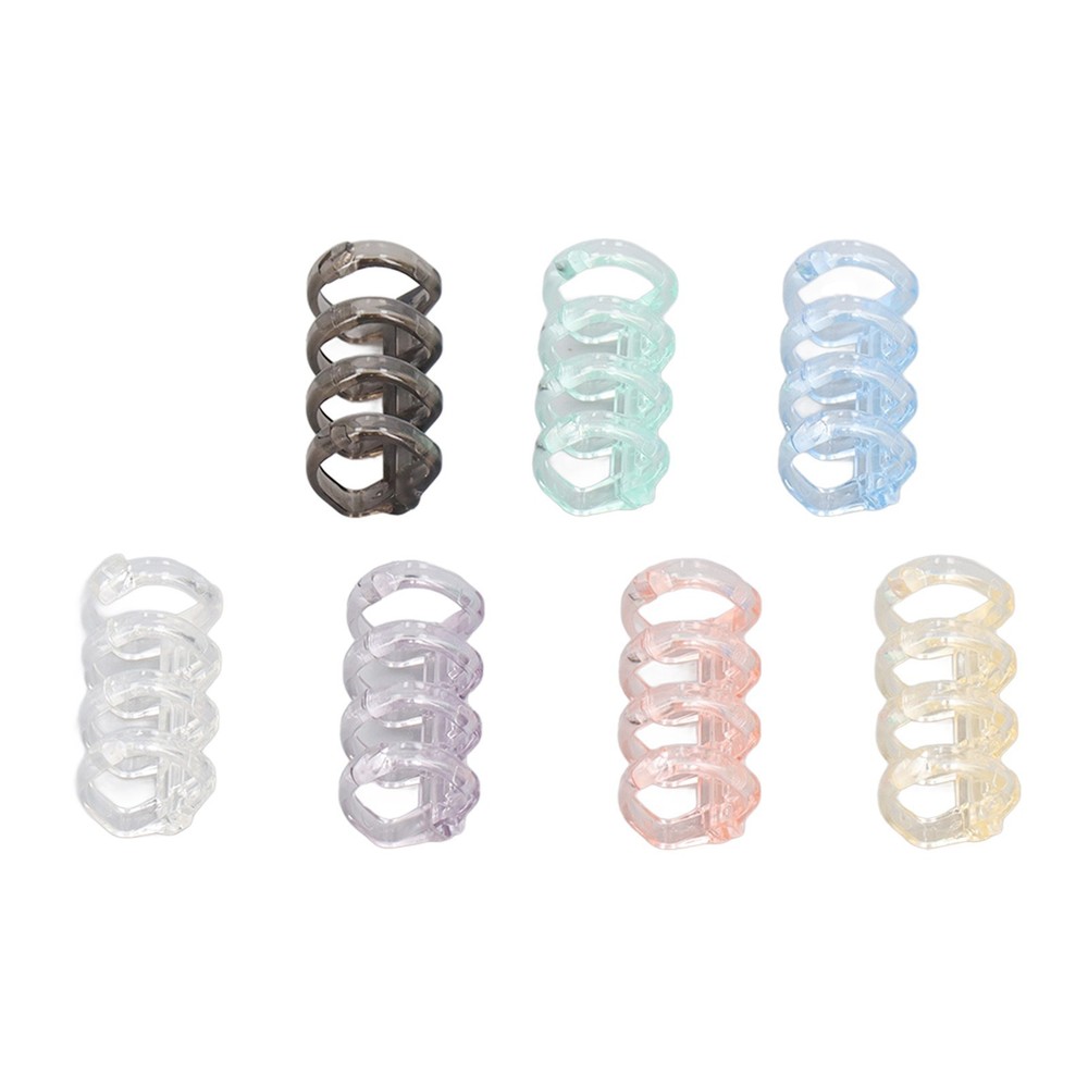 70PCS 4 Hole Binding Spines Plastic Split Loose Leaf Rings Multiple Colors