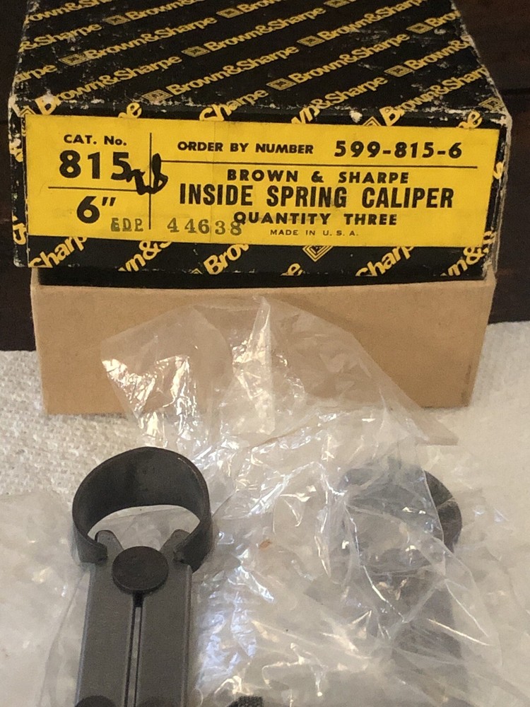 BROWN AND SHARPE 599-815-6 INSIDE SPRING CALIPER 0-6”