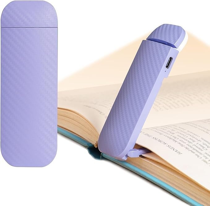 Clip on Rechargeable Reading Book Light Romantic Purple