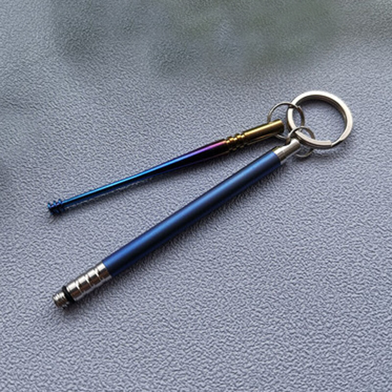EDC Titanium Alloy Ear Pick + Titanium Alloy Toothpick  Portable Multi Tool Gift