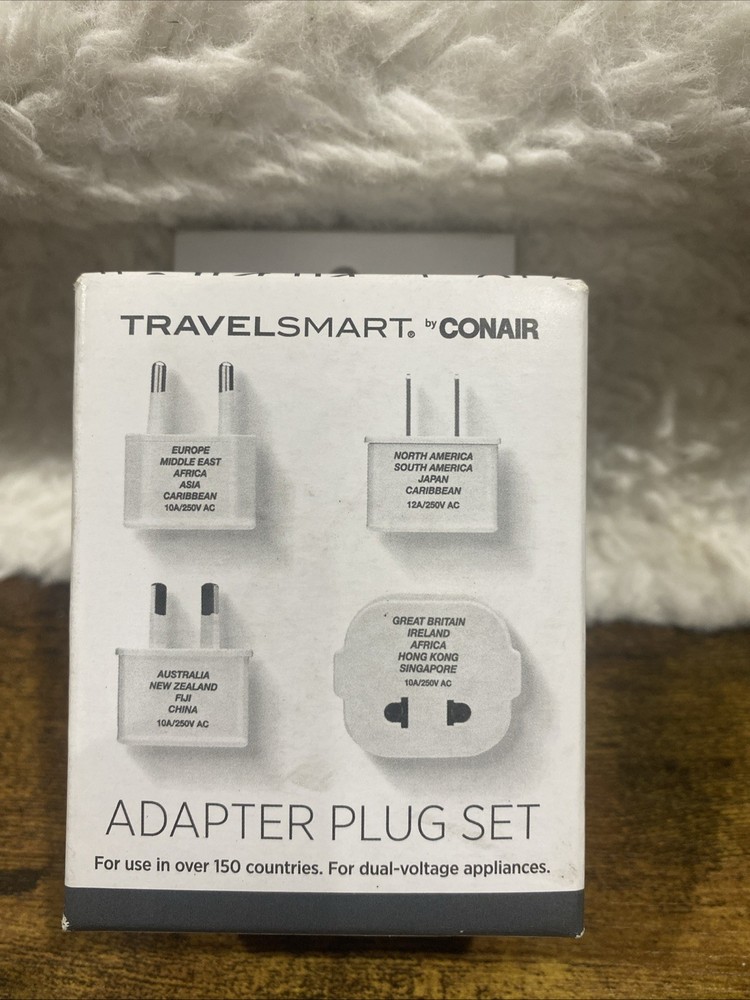 Travel Smart Polarized 12W Power Adapter Plug 4pc Set