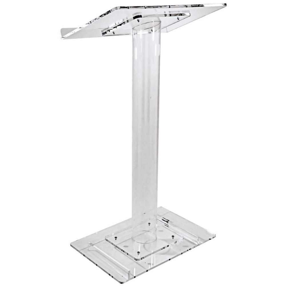 Kingdom Acrylic Single Column Lectern for Churches and Classrooms