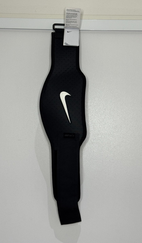Nike Just Do It Strength Structured Lifting Belt Unisex Small Black Training NWT