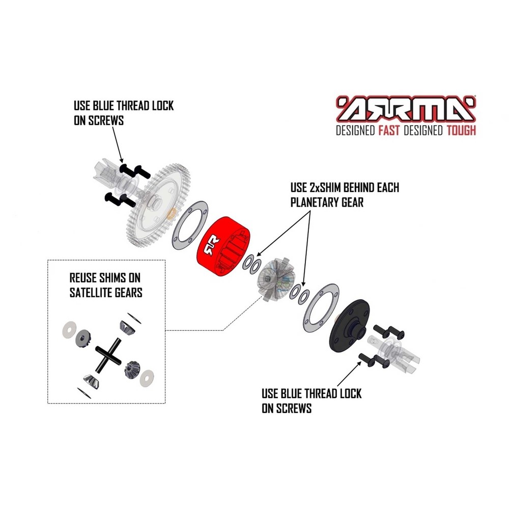 ARRMA ARA220050 - Metal Differential Case