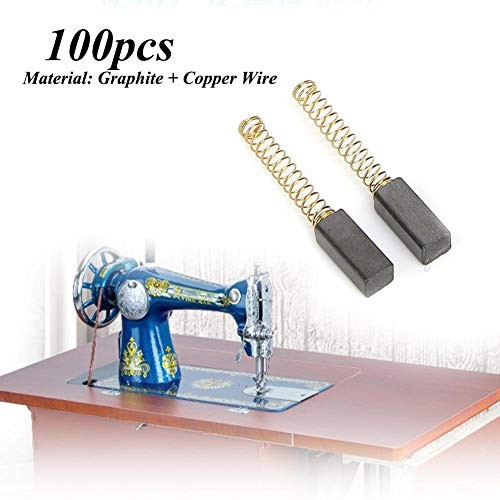 100pcs Carbon Motor Brushes Set Sewing Machine Replacement Accessories black