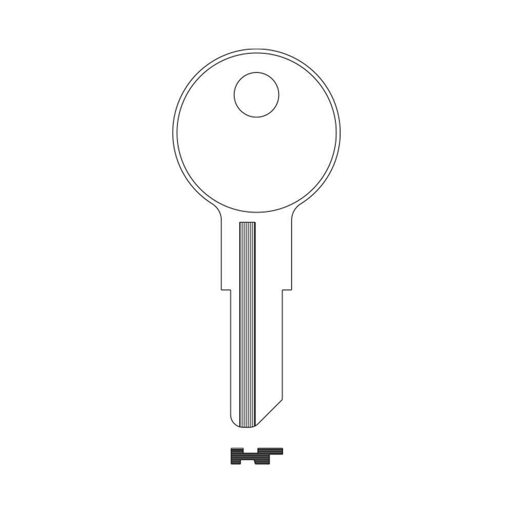 1043C Key Blank – Nickel