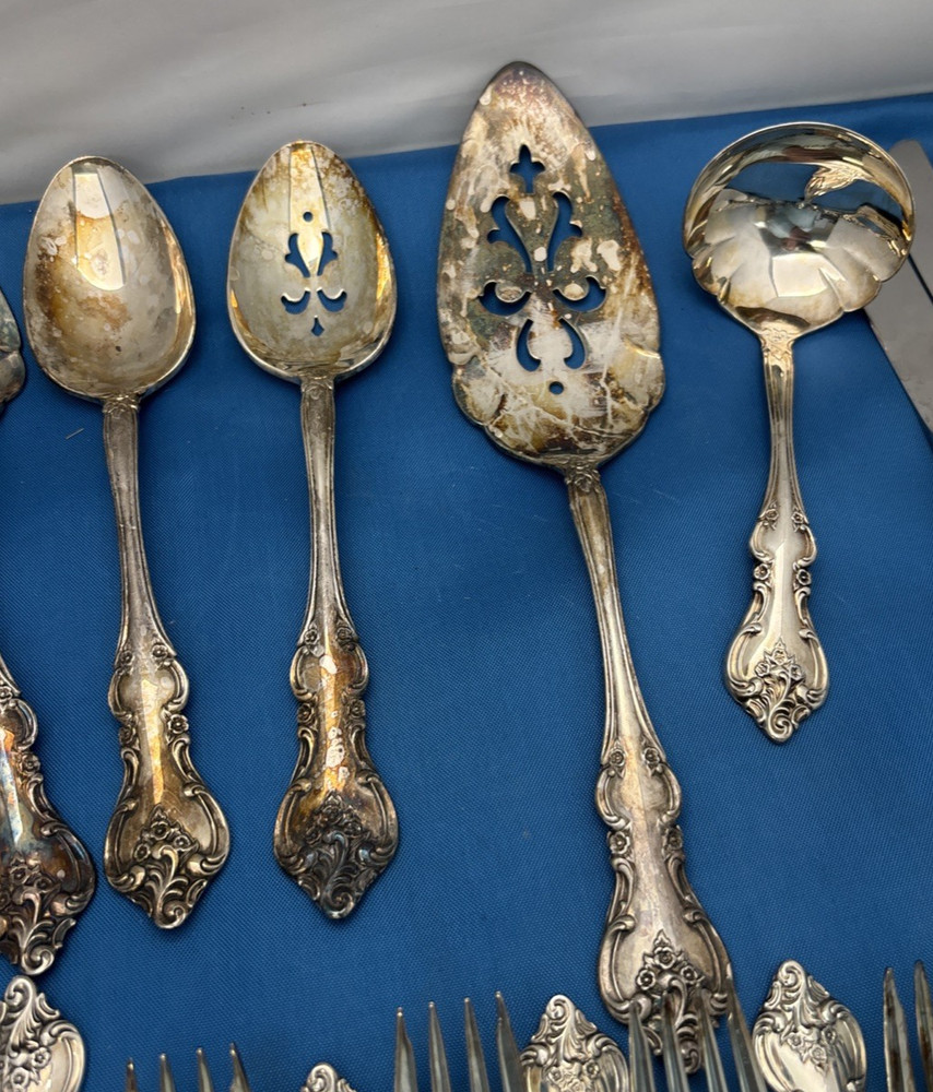 72 Pc. International Deep Silver "Orleans" Flatware Ind. Butter Iced Tea Spoons