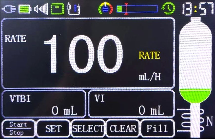 With heating and real-time alarm function, touchscreen infusion pump