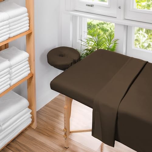 4-Pack Premium Microfiber Face Cradle Covers - Ultra Soft Chocolate Brown
