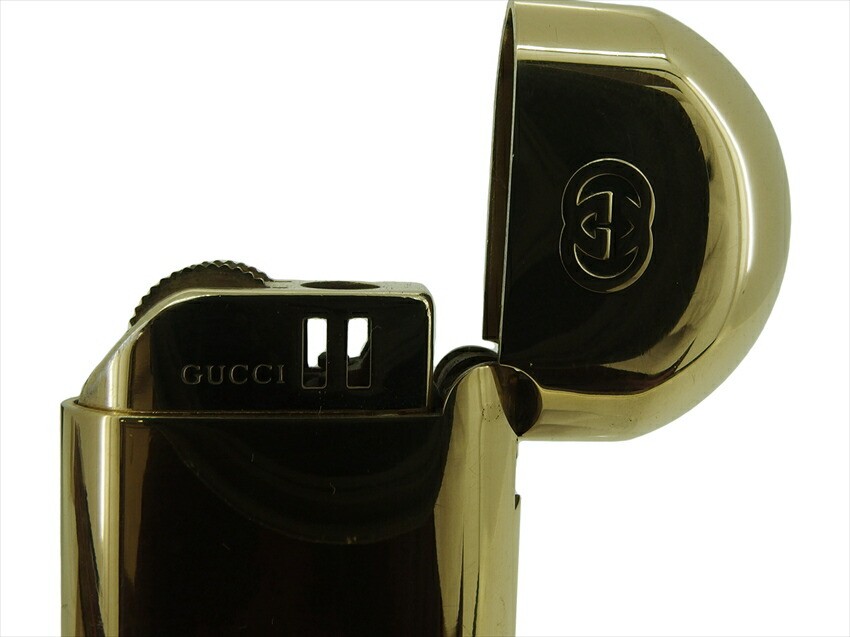 GUCCI lighter Gold Green Red Women Authentic secondhand