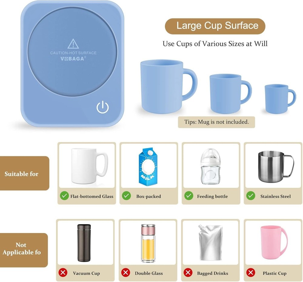 Desk Coffee Mug Heater with 3 Temp Settings