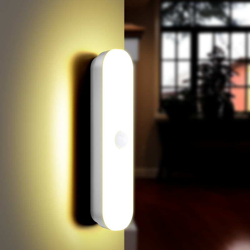 LED motion sensor light, compact wireless cabinet light can be charged by USB