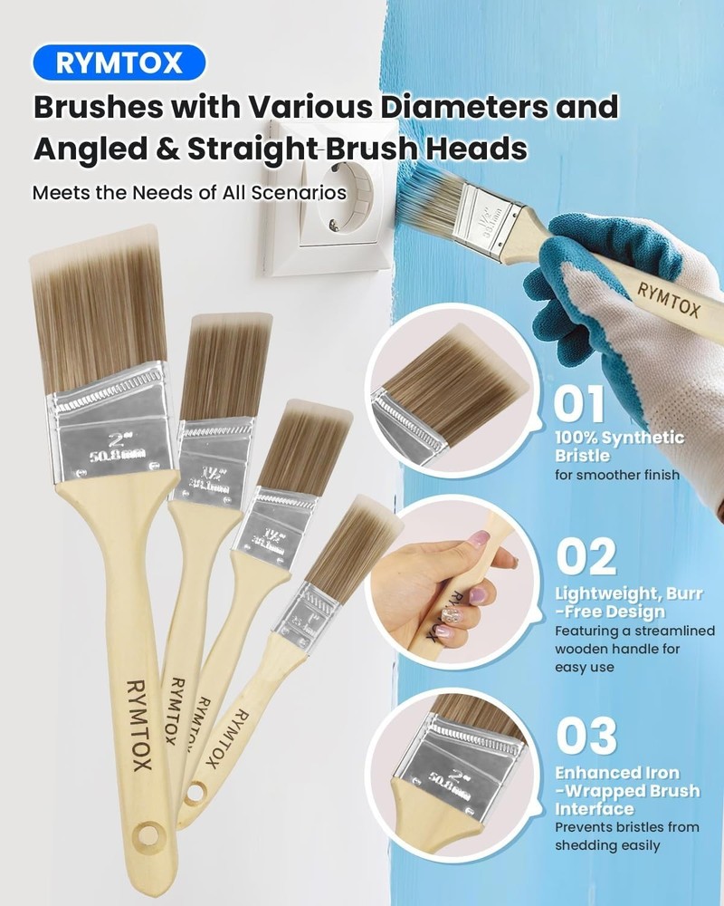 33PCS Professional Paint Roller Kit with Adjustable 2-4FT Extension Pole