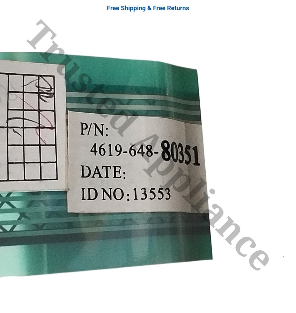 Microwave Control Panel Console 4619-648-80351 WHITE