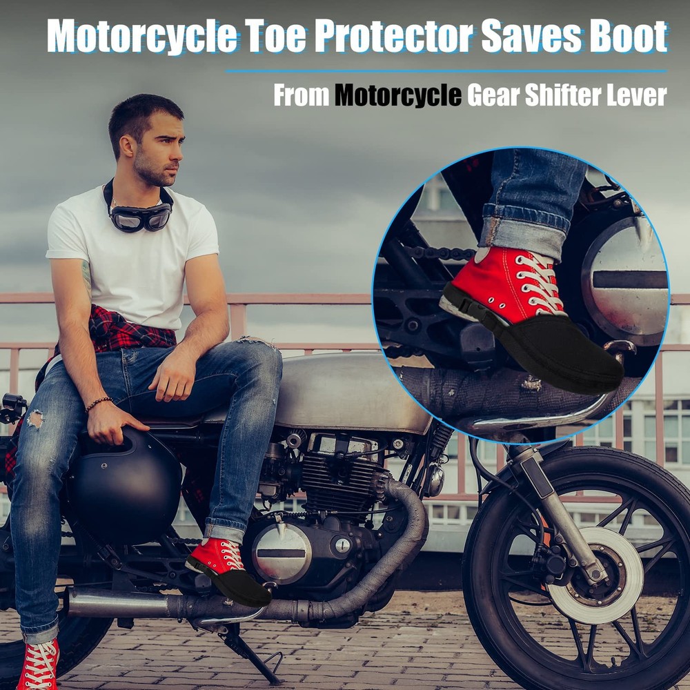 2 Pack Motorcycle Shoe Protector - Shifter Cover & Boot Protector for Men & W...