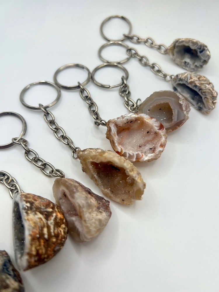 Agate Crystal Keychain