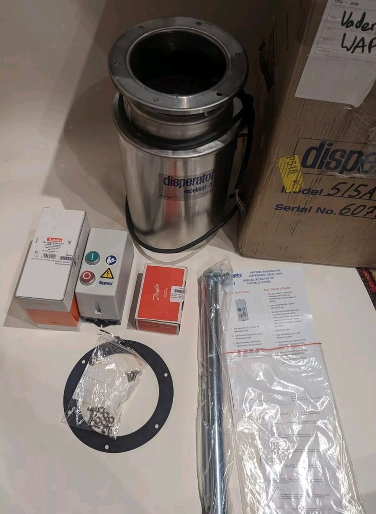 Disperator 515A-60Basic Waste Disposer 3PH 440V Plus Lovato M1 P009 Starter New!