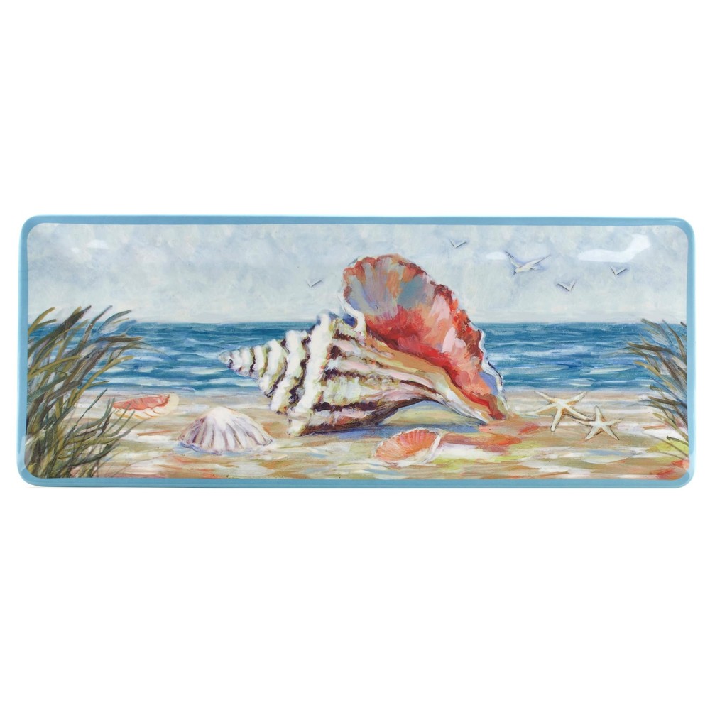 Certified International Seacoast Melamine Rectangular Platter, 19-inch Length