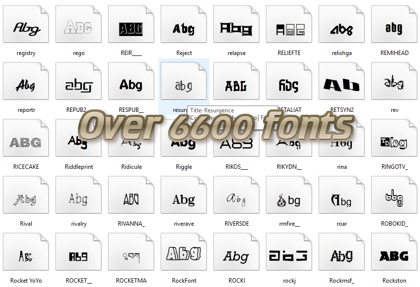 The Ultimate collection of Fonts for microsoft windows on CD software
