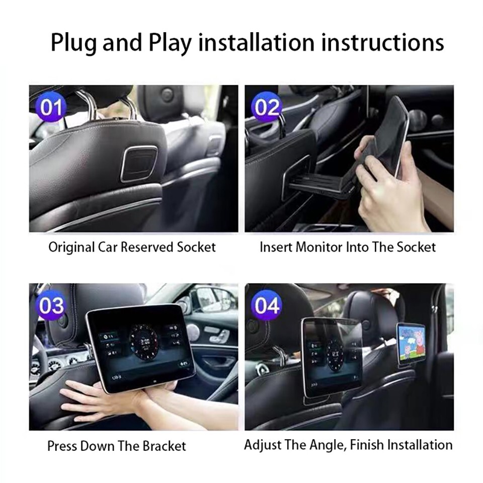 For Mercedes E300 2019 Android Rear Seat Entertainment System Mirroring Screen